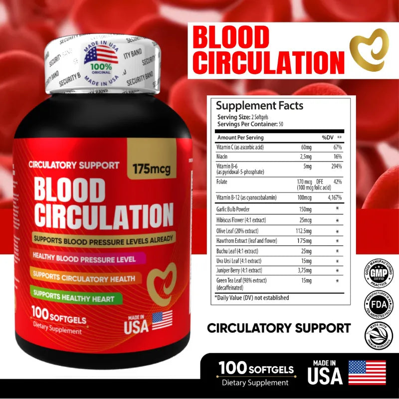 Blood Circulation 175 mcg 👉 Tu Solución Natural para Diabetes y Presión Alta