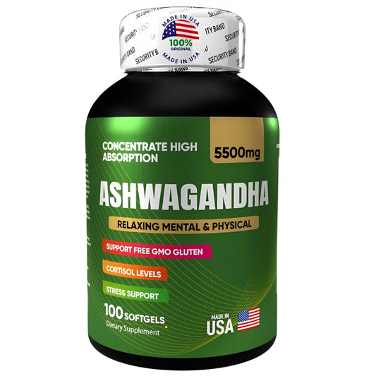 Ashwagandha 5500mg 🎯 Controla el Estrés y Duerme Mejor