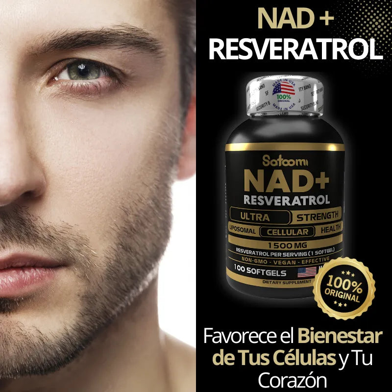 NAD + RESVERATROL ORIGINAL 1500MG 💥Activa tu Longevidad Celular