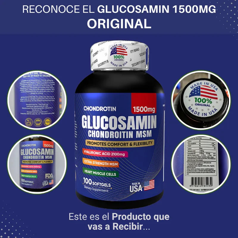 Glucosamin 1500mg 💪 Suplemento para Articulaciones y Cartílagos